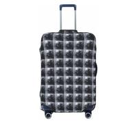 HUIopq Horror Ghost Skull Print Elastic Suitcase Cover Travel Luggage Protective Sleeve Family Vacation Accessory