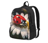 HUIopq Ladybug Flower Print Large Capacity Travel Bag Water-Resistant Camping Commuting Outdoor Adventure