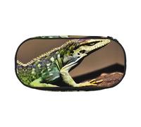 HUIopq Lizard Hd Print Large Capacity Pencil Bag Versatile Pen Case School Office Makeup Travel Accessory