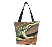 HUIopq Lizard HD Print Lightweight Summer Bag Tote Adjustable Strap Convenience Travel Beach Daily Use