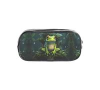 HUIopq Peace Frog Tree Print Clear Pencil for Travel Office Transparent Stationery Organizer Pouch Storage Bag