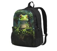 HUIopq Peace Frog Tree Print Large Capacity Travel Bag Water-Resistant Camping Commuting Outdoor Adventure