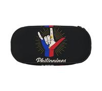 HUIopq Philippine Gesture Print Large Capacity Pencil Bag Versatile Pen Case School Office Makeup Travel Accessory