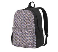 HUIopq Rainbow Rabbit Print Large Capacity Unisex Backpack Travel Daypack For Commuting Work Outdoor Adventure