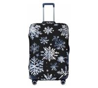 HUIopq Snowman Stars and Snowflakes Print Elastic Suitcase Cover Travel Luggage Protective Sleeve Family Vacation Accessory