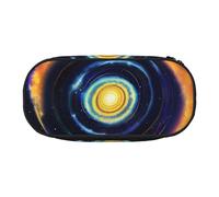 HUIopq Space Spiral Cosmic Energy Print Large Capacity Pencil Bag Versatile Pen Case School Office Makeup Travel Accessory