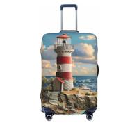 HUIopq The Seaside Lighthouse Print Elastic Suitcase Cover Travel Luggage Protective Sleeve Family Vacation Accessory