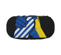 HUIopq Together with Ukraine Print Large Capacity Pencil Bag Versatile Pen Case School Office Makeup Travel Accessory