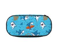 HUIopq Undersea Whale Print Large Capacity Pencil Bag Versatile Pen Case School Office Makeup Travel Accessory