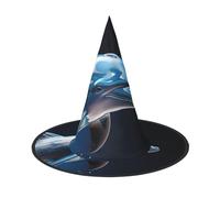 HUIopq Unique 3d Animal Dolphin Print Carnival Adults Hat Cosplay Costume Festive Headwear Season Accessory Home Decor
