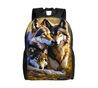 HUIopq Wolfs Print Backpack Men Women Stylish Large Capacity Travel Work Hiking Business Trip Camping