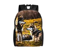 HUIopq Wolfs Print Backpack Men Women Stylish Large Capacity Travel Work Hiking Business Trip Camping