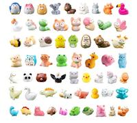 Huipalon 60 PCS Mini Resin Animal Mixed 60 Styles Super Cute Mini Animals Miniature Figures for Party Favors Bag Fillers Garden Dollhouse Aquarium Miniature Landscape Decor