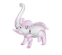 Huipalon Crystal Elephant Ornament Pink Glass Elephant Figurine Collectible Elephant Gifts for Women Small Crystal Elephant Statue for Home Decor Desk Decor Perfect Crystal Gifts for Women and Girls