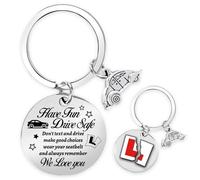 Huipalon Drive Safe Keyring New Driver Gifts Just Passed Driving Test Gifts for Daughter Son 17th Birthday Gift from Mom Dad