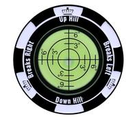 Huipalon Golf Green Reader, Zinc Alloy Golf Ball Markers for Putting Green with High Precision Reading Aid, Golf Ball Markers with Hat Clip, Aim Ball Marker Golf Accessories(Black)