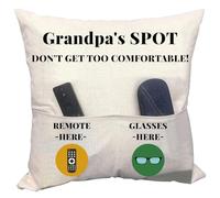 Huipalon Grandpa's Spot Cushion Cover - Geometric Pattern, Beige, 18x18 Inches, 1 Count, Living Room, Bedroom, Gift, Office Decor
