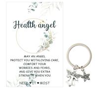 Huipalon Guardian Angel Keyring, Double Sided Engraved Guardian Angel Gifts that Can Be Given to Women Battling Illness,Thoughtful Symbol of Hope and Strength
