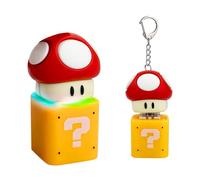 Huipalon Keyboard Fidget Toy, Mushroom Clicky Fidget Keyring with LED Light and Sound, Two Ways to Press Button for Relief Stress Pass the Time, Decompression Gift for Boys Girls