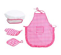 Huipalon Kids Aprons Set Kids Chef Outfit with Toddler Apron, Chef Hat,Cooking Mitt and Heat Resistant Pad Kid Aprons for Cooking Baking Painting