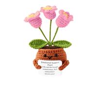 Huipalon Positive Gifts, Emotional Support Gift, Positive Crochet Doll, Positive Flower, Emotional Support Plant with Affirmation Card, Positive Knitted Toy Funny Positive Lily Of The Valley