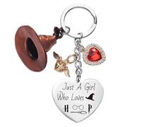 Huipalon Wizardry Keychain Just a Girl Who Loves Magic Keyring with Big Wizarding Hat Engraving Pendent for Women Girls Teen Novel Owl Gifts for Fiction Fans Reading Lovers