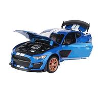 HUIPENPP Decoration Alloy Car Model Diecast Metal Model 1:24 For Ford Mustang Shelby GT500(Blue)