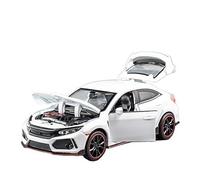 HUIPENPP Decoration Alloy Car Model Diecast Vehicles Metal Model 1:32 For CIVIC TYPE R(White)