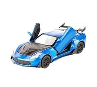 HUIPENPP Decoration Alloy Car Model Metal Model 1:32 For Corvette ZR1(Blue)