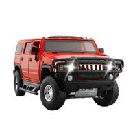 HUIPENPP Decoration Alloy Model Diecast Metal Car Model Scale 1:32 For Hummer H2 SUV(Red)