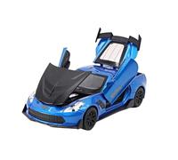 HUIPENPP Diecast Car Model Metal Alloy Vehicles 1:32 For Corvette ZR1 Collection Decoration(Blue)