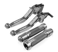 HUIPENPP for Suzuki GSF650 2007 2008 2009 2010 2011 2012 2013 2014 2015 Motorcycle Brake Clutch Levers Handlebar Hand Grips Colorful Handles(Titanium)