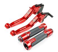 HUIPENPP for Yamaha X-MAX 400 2015 2016 2017 2018 2019 Motorcycle Extendable Brake Clutch Levers Handlebar Hand Grips Ends Colorful Handles(Red)