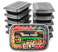 huipinghu 10 Pack Meal Prep Containers with Lids, 1 Compartment BPA Free Reusable, Microwave, Freezers & Dishwashers Safe Plastic Food Storage Boxes (25 oz)