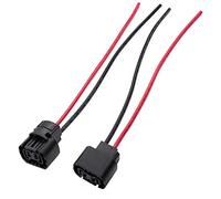 HUIQIAODS 5202 2504 PS24W Female Connector Pigtail Wire Harnesses for Fog Light DRL Replacement Socket 2 Pack