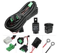 HUIQIAODS H11 Fog Light Wiring Harness Socket Wires LED Switch Relay for hon-da niss-an