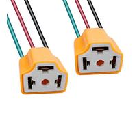 HUIQIAODS H4 HB2 9003 Wiring Harness Headlight Socket Heavy Duty16AWG Ceramic Headlight Connector For Car Truck Boat Marine Headlight Fog Light Retrofit