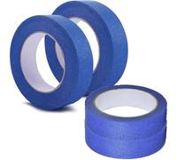 HUIQIHANG 4 PCS Masking Tape for Painting Stick Well and No Residue Left Essentials Masking Tape for Paint Craft Trade and DIY Painters Tape Artist Tape Painting Convenient Painting Tape (Blue)