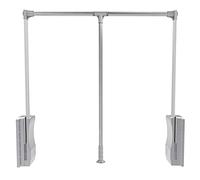 HUIRAO Adjustable Pull-Down Wardrobe Hanger, Aluminium Wardrobe Lift Hanger Organizer Storage System Soft Return Space Saving, Damping Buffer Device, 70 lb Weight Rating (Size : 630-830mm)