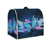 HUISEFOR Blue Butterfly Dustproof Cover Compatible with 6-8 Quart Stand Mixer, Fashion Washable Mixer Covers Kitchen Appliance Cover Universal Fit Coffee Maker Blender Juicer