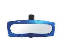HUISEFOR Blue Galaxy Design Rear View Mirror Cover Auto Rearview Mirror Protector Fashion Car Interior Decorations Universal Fit Cars SUVs Vans Sedans Coupes