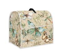 HUISEFOR Butterfly Mixer Covers for Stand Mixers 6-8 Quart Vintage Stand Mixer Cover for Small Kitchen Appliance Food Processor Cover with Top Handle and Accessories Pocket Farmhouse Home Decor