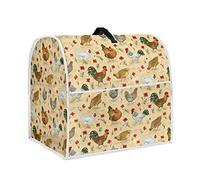HUISEFOR Cute Chickens Stand Mixer Cover Compatible with Kitchen Aid Mixer, Durable Washable Dust Covers Fashion Foldable Accessories for Kitchen, L(6-8 qt)