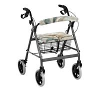 HUISEFOR Floral Print Rollator Walker Cushions and Backrests Roller Bar Covers for Seniors, Replacement Universal Walkers Accessories