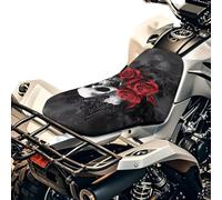 HUISEFOR Gothic ATV Seat Cover Soft ATV Back Seat Powersports Cushion Covers with Elastic Edge Breathable Four Wheeler Accessories for Polaris Sportsman Rancher