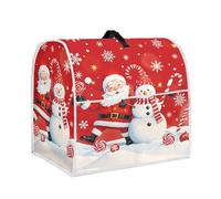 HUISEFOR Santa Claus Mixer Cover for Kitchen Aid 6-8 Quart Stand Mixers, Universal Kitchen Appliance Dust Cover Washable Dustproof Cloth Cover with Pocket for Kitchenware Gift for Christmas
