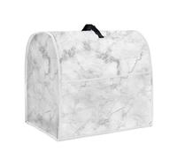 HUISEFOR Stand Mixer Cover Compatible with Kitchen Aid Mixer, White Marble Print Kitchen Appliance Dustproof Covers with Pockets, Fits All Tilt Head & Bowl Lift Models Mixers