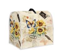 HUISEFOR Sunflower Butterfly Stand Mixer Cover Compatible with 4.5-5 Quart Kitchen Aid Mixer, Washable Dustproof Covers Fit All Tilt Head & Bowl Lift Models Mixers, Easy to Clean