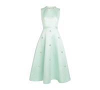Huishan Zhang Sol Crystal-embellished Satin Midi Dress - Blue - 8 (UK8 / S)