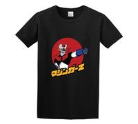HUISHIJIA Hombre Mazinger Z Japan Anime Hip Hop Men's Fashion T-Shirt Black L